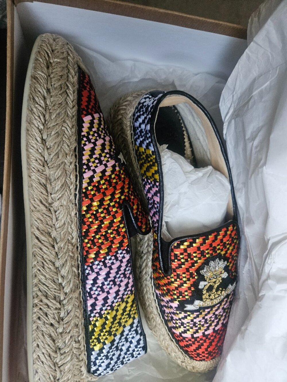 Christian Louboutin ESPANANOU CRUISE RAFFIA BISTROT CALF-MULTI SIZE 41